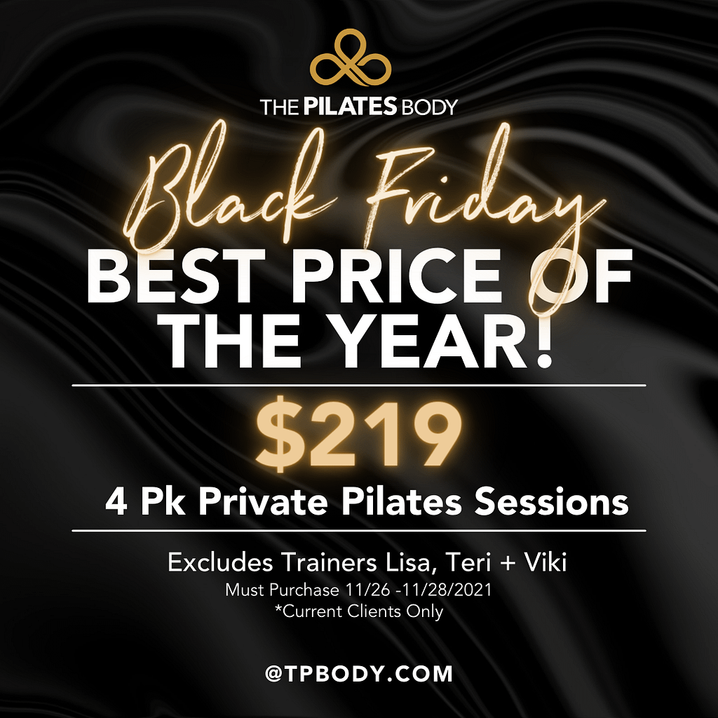 4 Pack Private Pilates $219 - Black Friday 2021